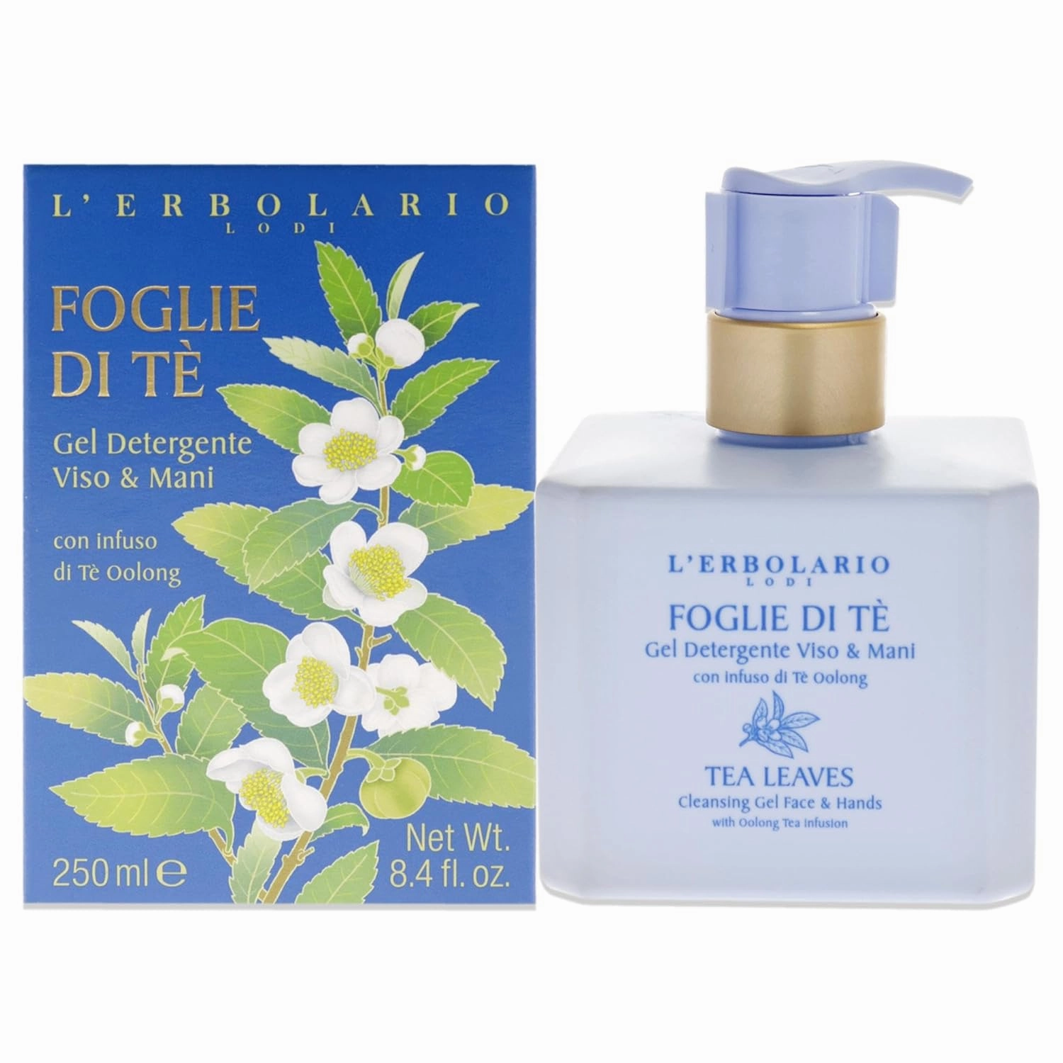 L'Erbolario Tea Leaves Shower Gel - Nourishes, Moisturizes And Protects The Skin - Refreshing Bath And Shower Foam Provides Gently Effective Cleansing - Softening And Toning Properties - 8.5 Oz