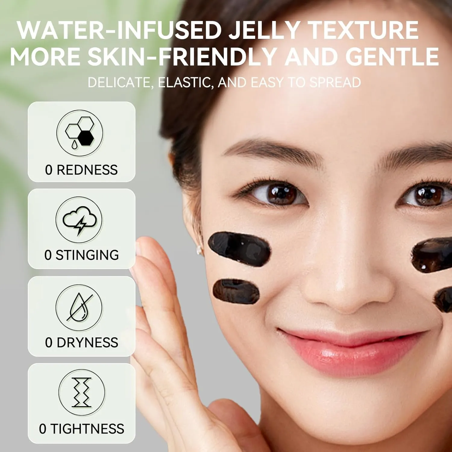 LANBENA Blackhead Remover, Bamboo Charcoal Blackhead Mask Deep Cleansing Peel off Mask & 60Pcs Nose StripsBlack Heads Remover from Face