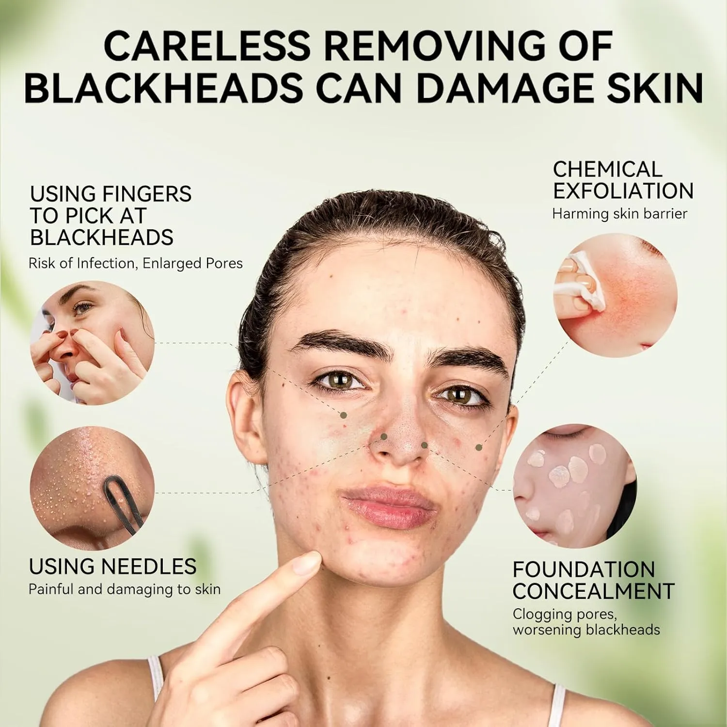 LANBENA Blackhead Remover, Bamboo Charcoal Blackhead Mask Deep Cleansing Peel off Mask & 60Pcs Nose StripsBlack Heads Remover from Face