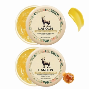 Lanolin Hand And Foot Cream, Maximum Strength Lotion For Softening And Moisturizing, Hand And Foot Moisturizer Deep Moisturizes,Callus Remover (0.7oz/Pcs (2PCS)