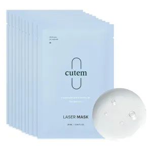 Laser Mask (Pack of 10) - Fast Soothing, Deep Hydration Facial Sheet Mask for Sensitive, All Skin Types, Korean Skin Care. Aloe Vera, Panthenol.