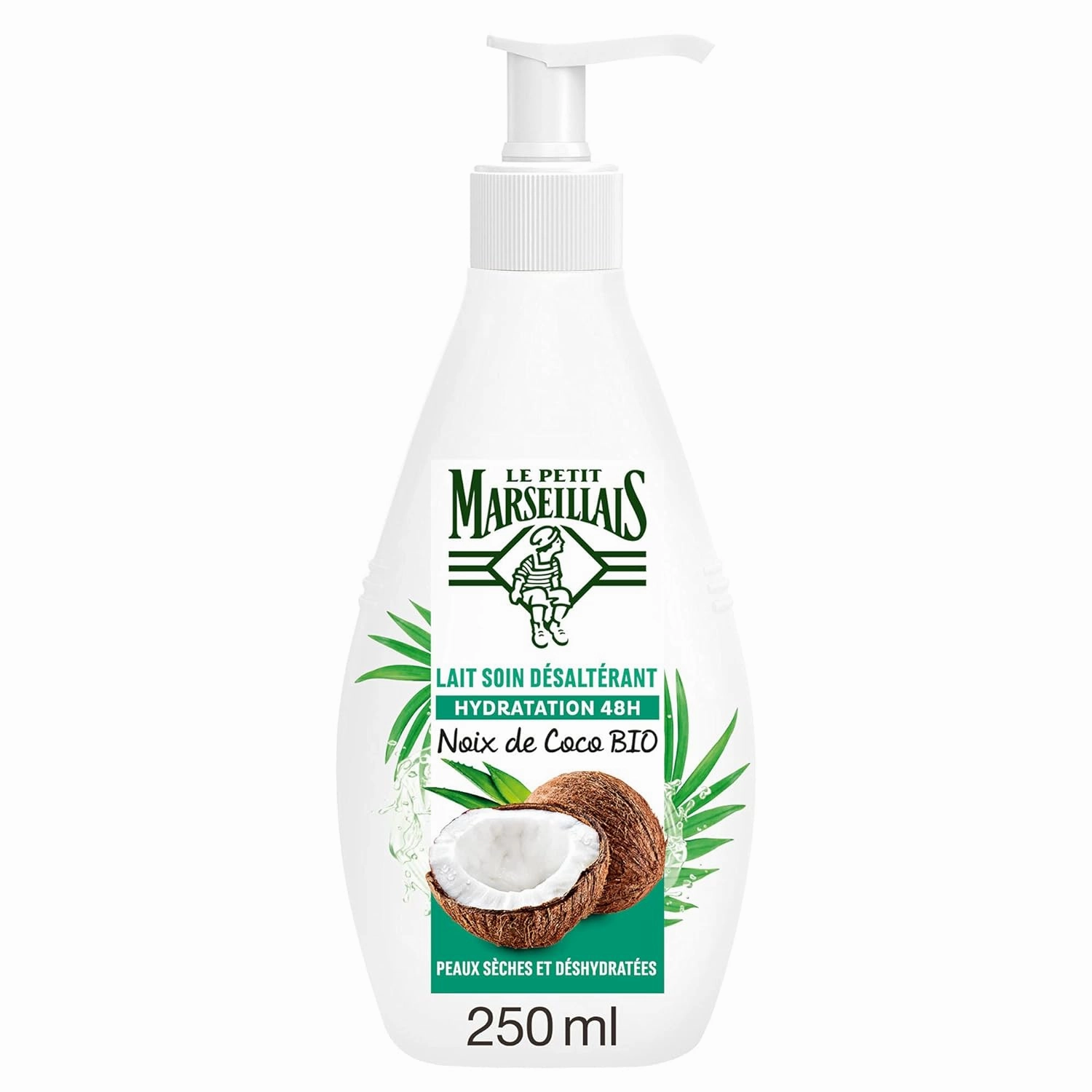 Le Petit Marseillais Coconut Body Milk Bio 48H Moisturising Soothing Body Lotion 250ml.
