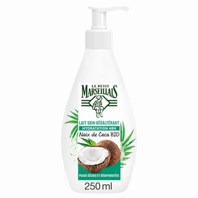 Le Petit Marseillais Coconut Body Milk Bio 48H Moisturising Soothing Body Lotion 250ml.