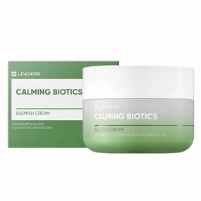 Leaders Calming Biotics Cream - For Sensitive Acne-Prone Skin, Hydrating, Soothing & Calming Formula to Strengthen Skin Health & Barrier, 50ml