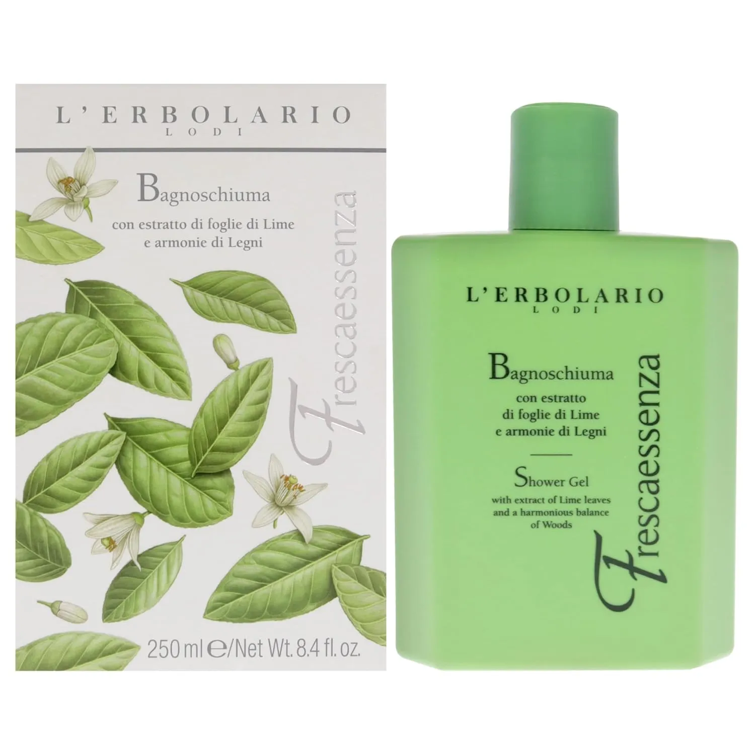 L'Erbolario Frescaessenza Shower Gel - Delicate Yet Incredibly Energizing - Perfect For A Deep Down Cleanse - Restores Suppleness To The Skin - Paraben Free - Long Lasting Scent - 8.4 Oz
