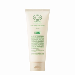 Less Less Foam Cleanser - Vegan Hydrating Face Wash - pH Balancing - Irritation Free Foaming Cleanser for Sensitive Skin - 9 Fruits and Vegetables, Ceramide 5.6oz.