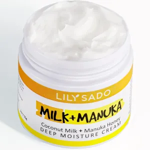 LILY SADO MILK MANUKA™ Coconut Milk and Manuka Honey Natural Face Moisturizer - Non Greasy Organic Facial Cream with Cocoa Butter and Gotu Kola - Amazing Anti-aging Formula