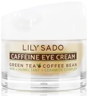 LILY SADO TEA C™ Coffee & Matcha Caffeine EYE CREAM - Anti-aging Vegan Natural Eye Repair Moisturizer Lotion w Arabica Coffee Beans   Green Tea - Prevents Undereye Wrinkles, Puffiness, Dark Circles