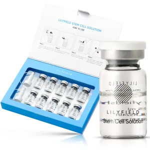 LILYFIELD Stem Cell Solution – Hydrating Hyaluronic Acid Serum Ampoules (5ml x 10) | Korean Skincare for Moisturized, Smoother-Looking Skin | Suitable for All Skin Types