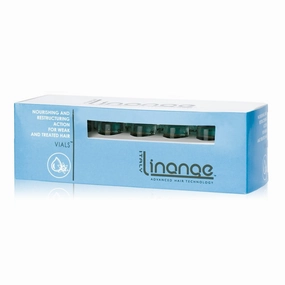 Linange Mineral Nourishing and Restructuring Hair Lotion (12 pack of 7ml vials); Strengthening, Hydrating Hair Care Product; Hair Mask w/Proteins for Men and Women –Stressed, Dry, Sensitive Hair