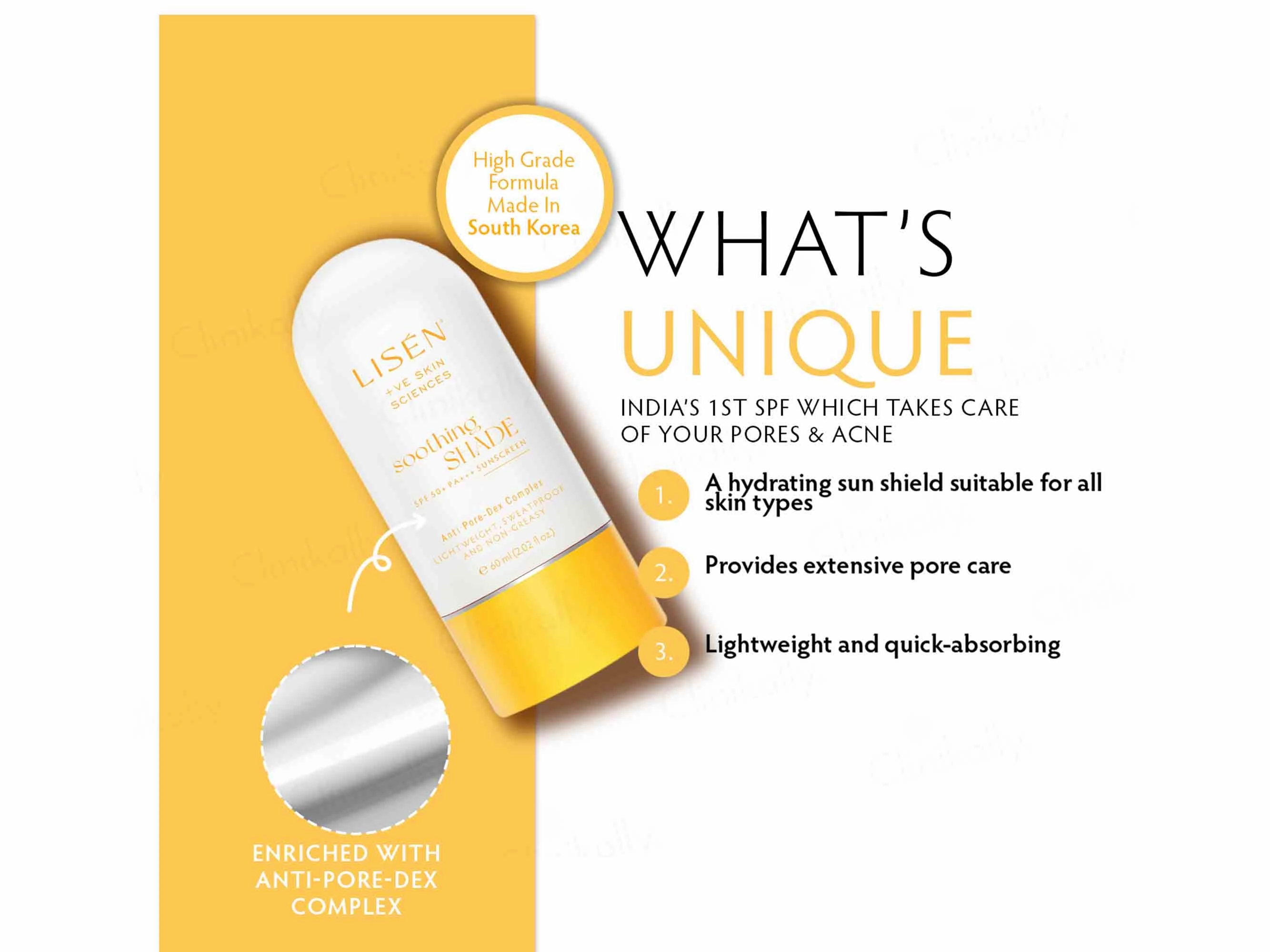 LISEN Soothing Shade Sunscreen SPF 50  PA   