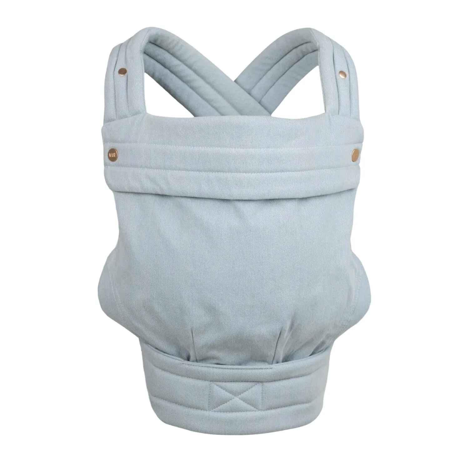 Mabē Monarch Ergonomic Baby Carrier - Premium Cotton Soft Structured Infant Carrier with Hip Healthy Design, 3 Carry Positions for Newborn to Toddler (7-35lbs), Breathable (Dream Wash Denim)