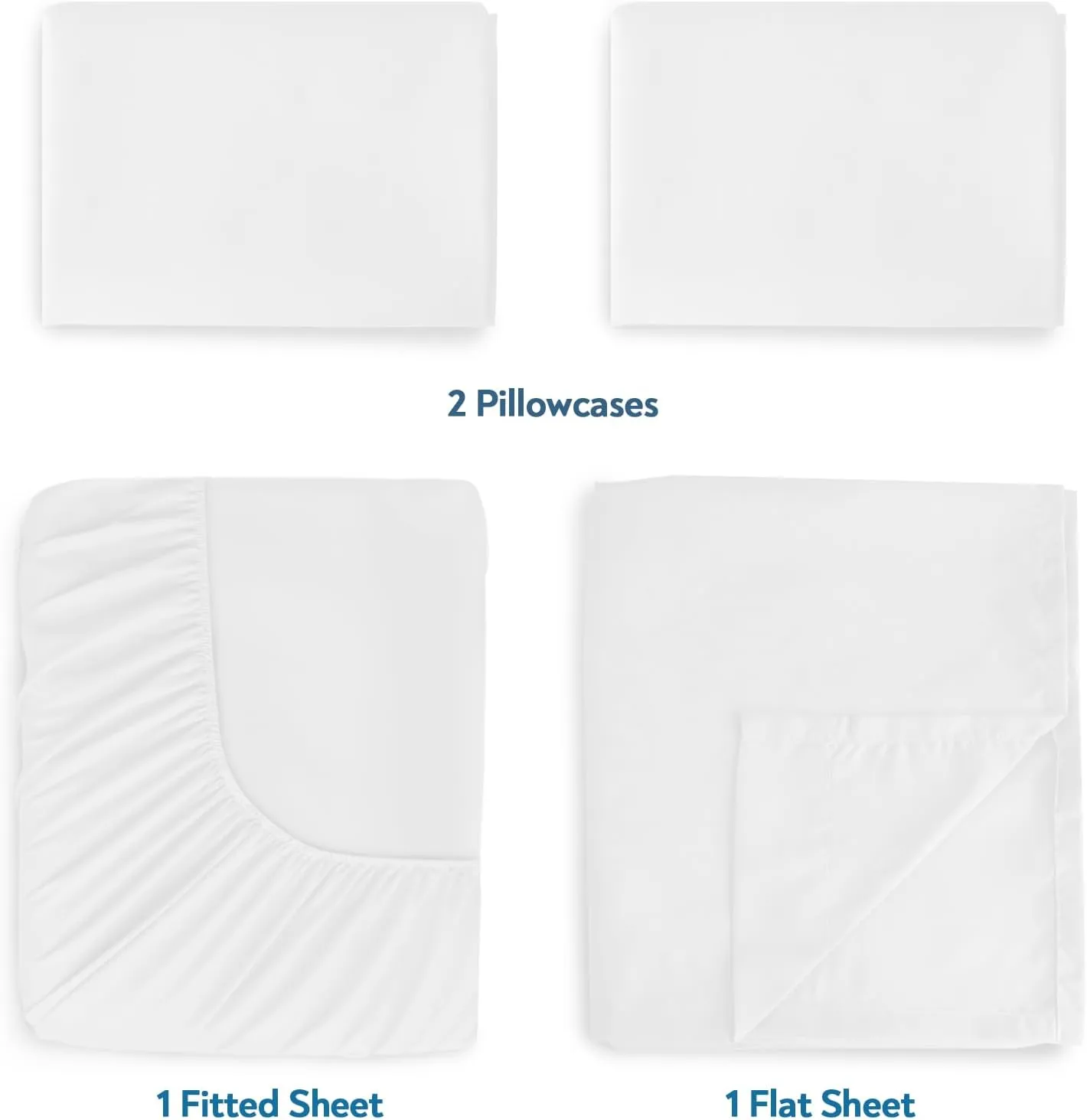 Magik & Kover Queen Sheet Set for Air Mattress - 4 Piece Queen Sheet Set Deep Pocket Up to 24 Inches - Soft & Breathable Air Mattress Sheets Queen Size with Extra Deep Pocket - White
