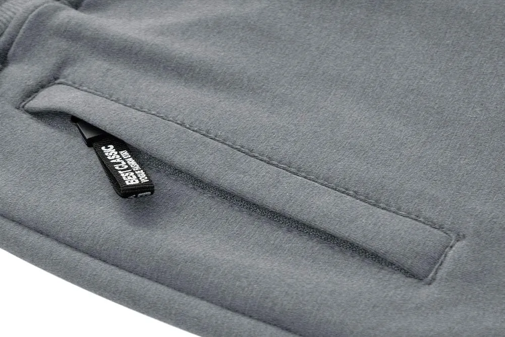 MAGNIVIT Men's 3/4 Jogger Capri Pants Workout Gym Below Knee Shorts Zipper Pockets Jogger Sweatpant Capris for Men
