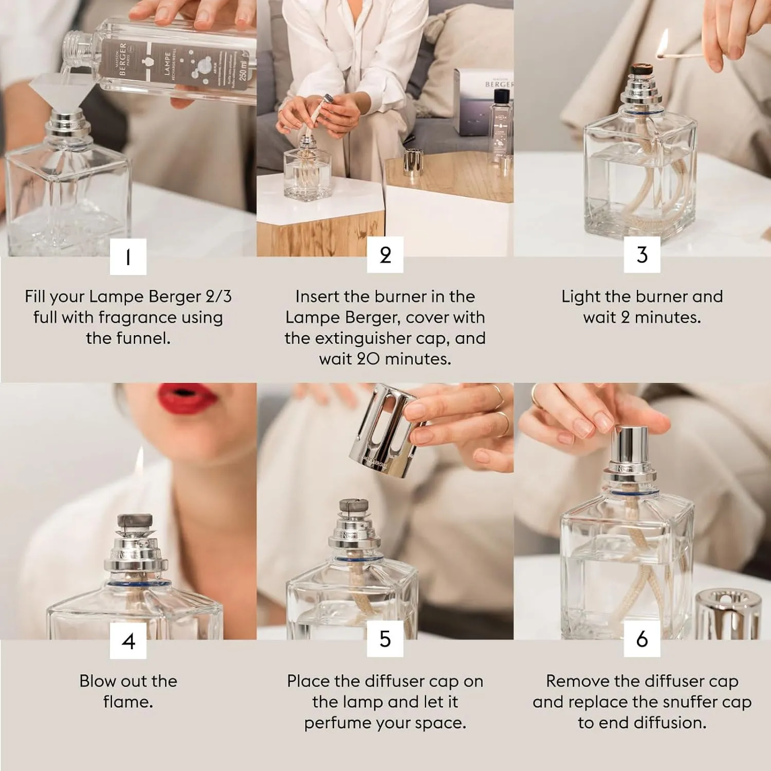 MAISON BERGER Lampe Berger Fragrance Trio Refill for Home Fragrance Oil Diffuser - Air Freshener - 3 x 8.45 Fluid Ounces - 3x250 milliliters (Trio Fresh)