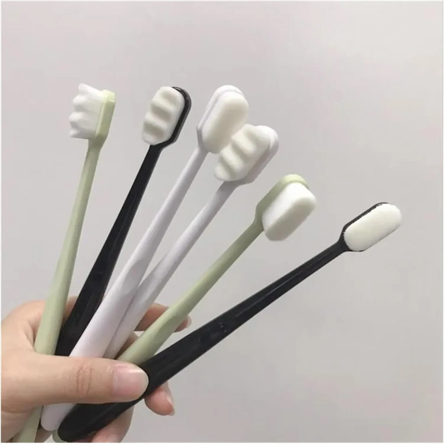 Manual Toothbrush 1PC Ultra-fine Soft Toothbrush Million Nano Bristle Adult Tooth Brush Teeth Deep Cleaning Portable Travel Oral Care Brush Toothbrush(Straight Black)