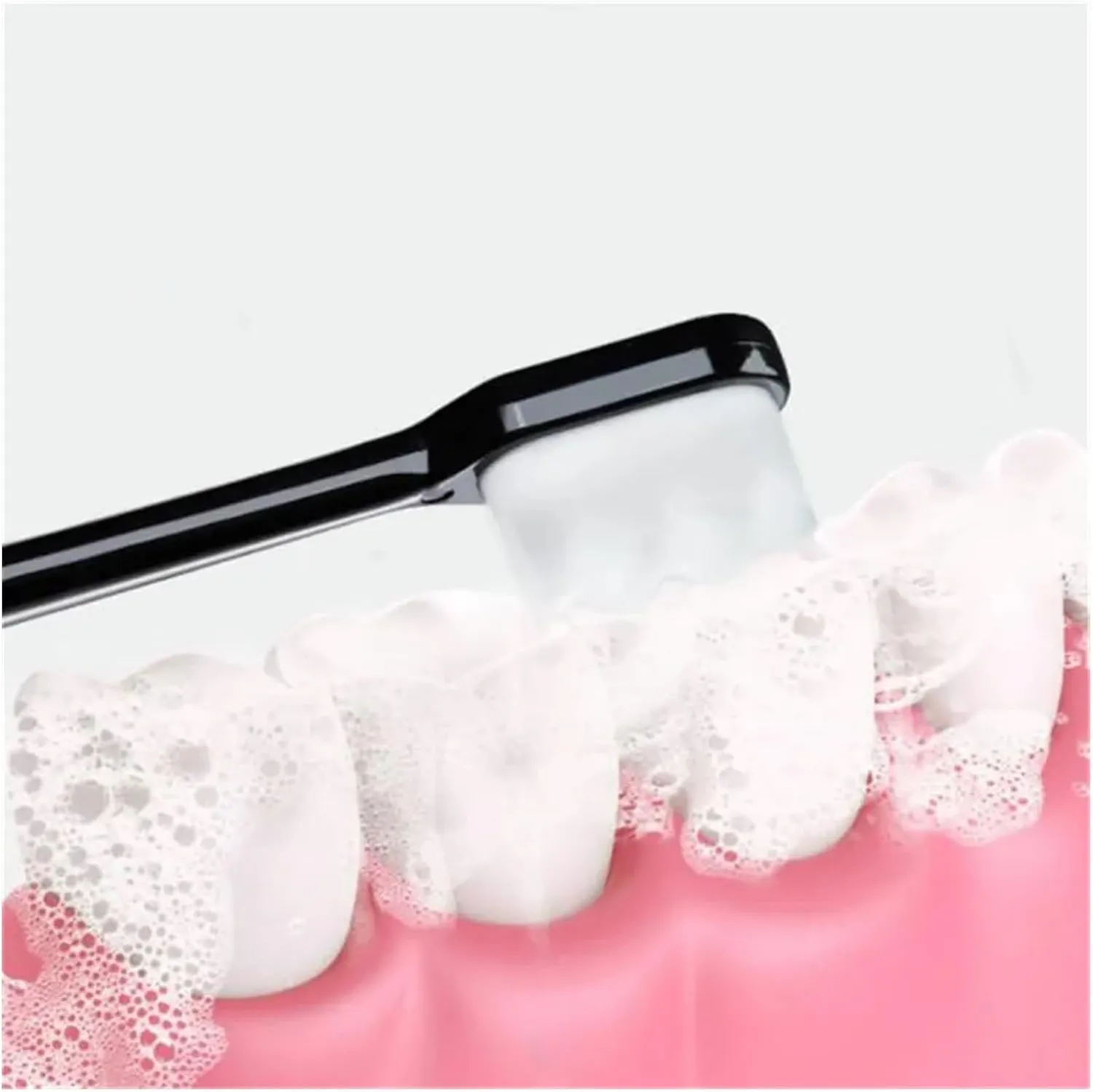 Manual Toothbrush 1PC Ultra-fine Soft Toothbrush Million Nano Bristle Adult Tooth Brush Teeth Deep Cleaning Portable Travel Oral Care Brush Toothbrush(Straight Black)