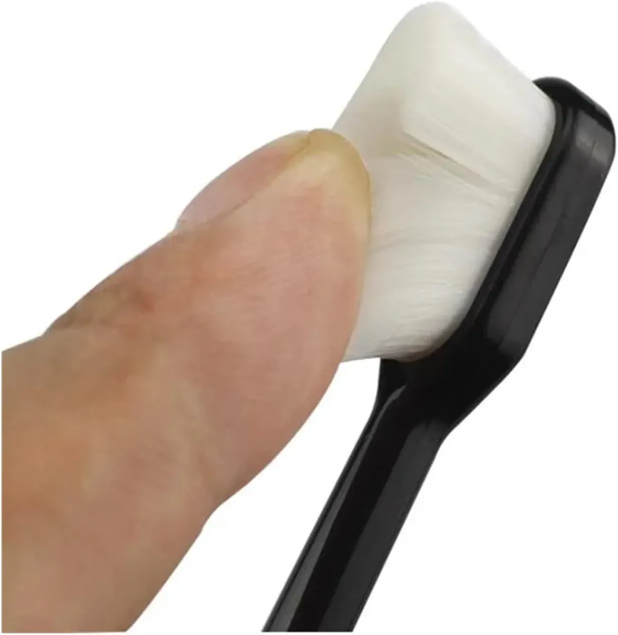 Manual Toothbrush 1PC Ultra-fine Soft Toothbrush Million Nano Bristle Adult Tooth Brush Teeth Deep Cleaning Portable Travel Oral Care Brush Toothbrush(Straight Black)