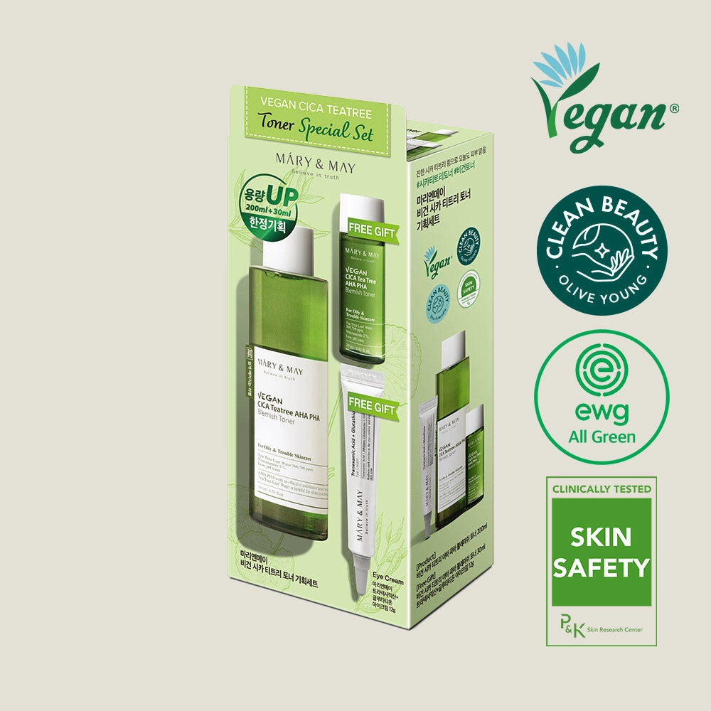 MARY & MAY - VEGAN CICA TEATREE TONER SPECIAL SET