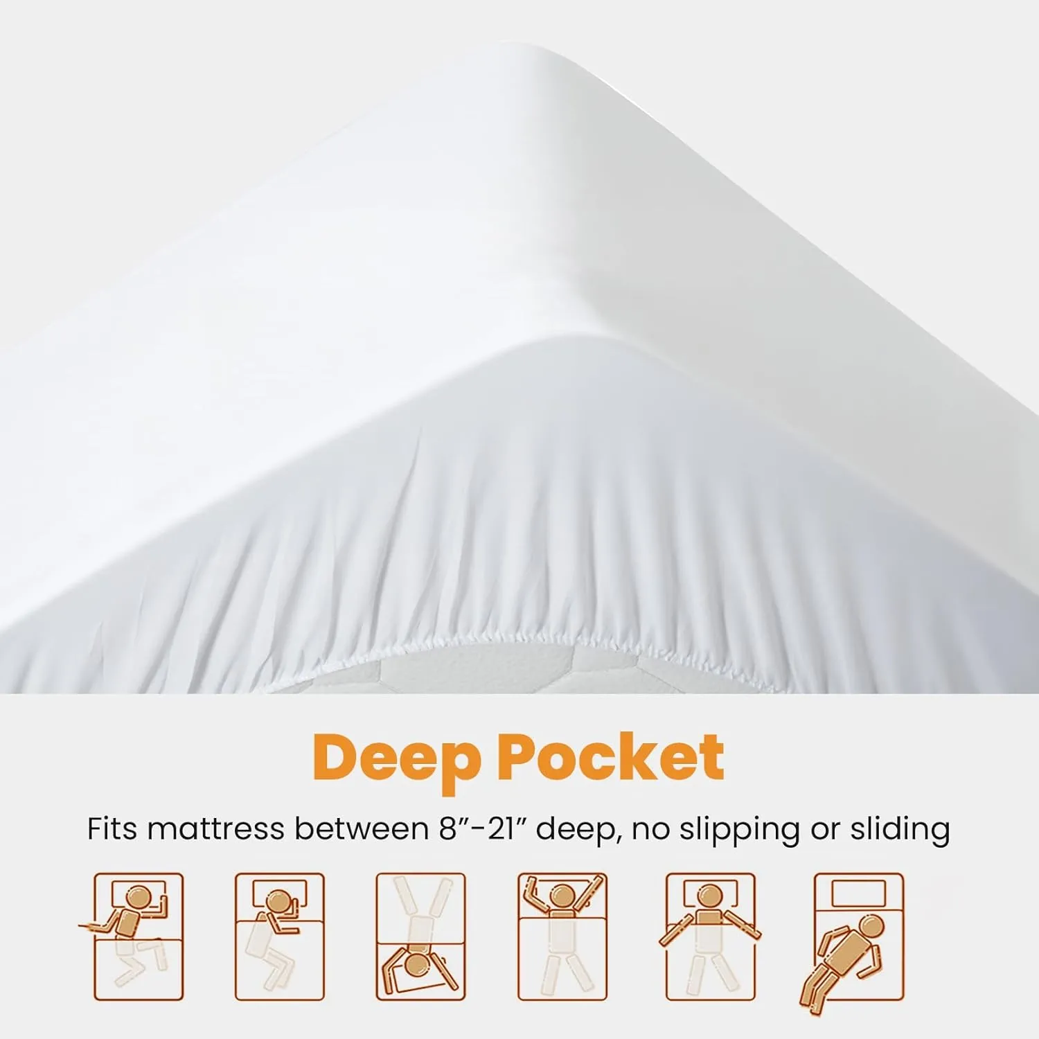 MATBEBY Olympic Super Queen Size Mattress Pad - Cooling Breathable Mattress Topper, Quilted Fitted Mattress Protector, Pillow Top Mattress Cover with 8-21" Deep Pocket, Soft, Machine Washable, White