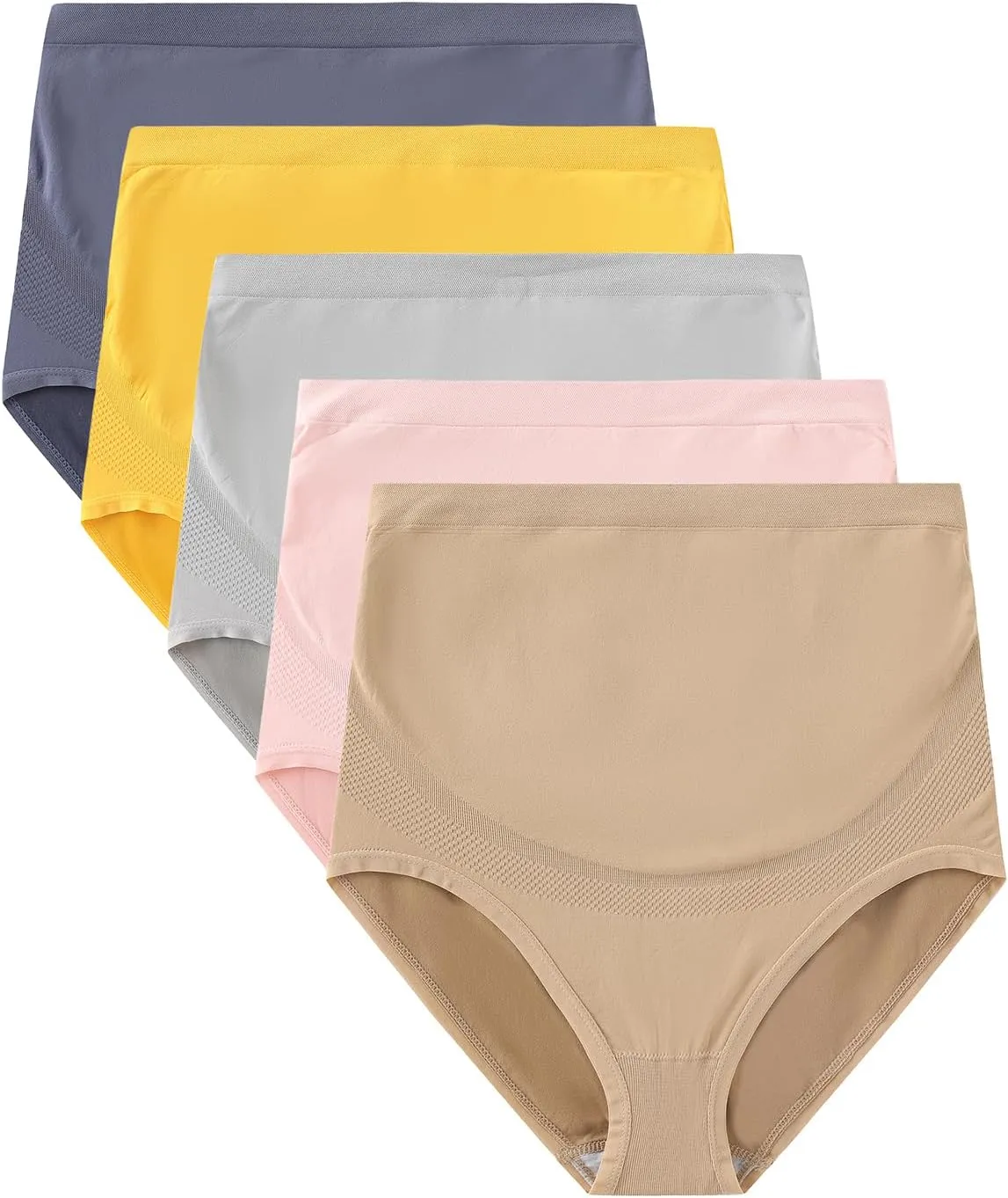 Maternity Underwear Over Bump, Seamless Maternity Support Panties, Plus Size, Multi Pack