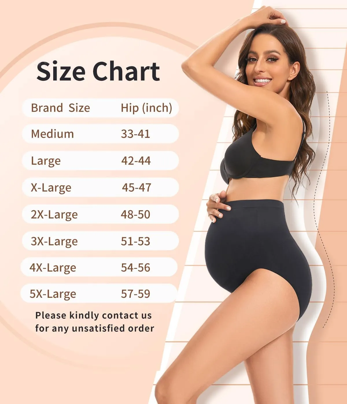 Maternity Underwear Over Bump, Seamless Maternity Support Panties, Plus Size, Multi Pack
