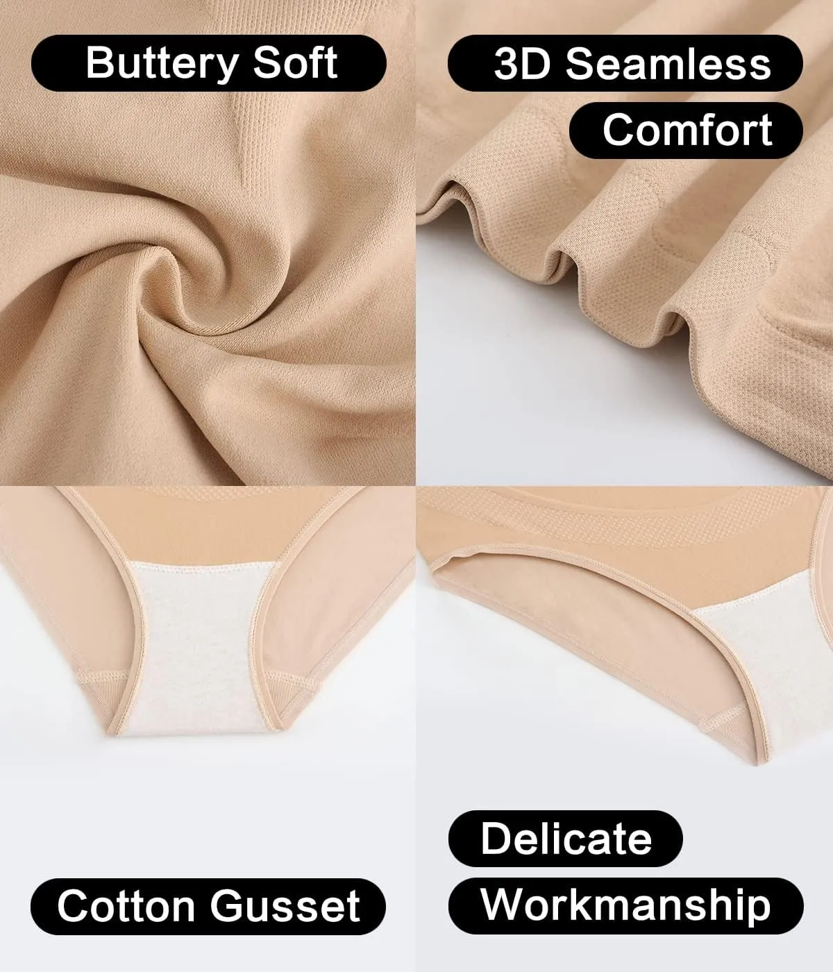 Maternity Underwear Over Bump, Seamless Maternity Support Panties, Plus Size, Multi Pack