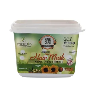 MAWIE 500ml Margarine hair treatment for dry hair with sunflower, olive and sapote oils - Mask for abundant curls, extremely damaged hair treatment, deep hydration and definition of curl, hair care