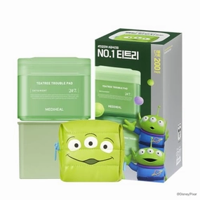 MEDIHEAL Madecassoside Toner Pads [Disney Pixar Edition]-Centella Asiatica to Improve Uneven Skin Tone - Vegan Face Gauze Pads, Full size 100 Pads   Refill 100 Pads (Teatree, 200 pads)