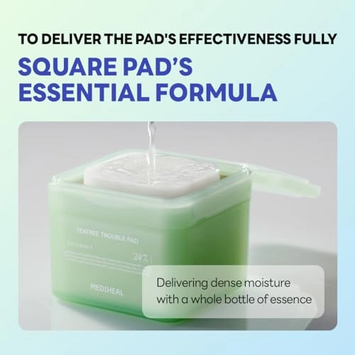 MEDIHEAL Madecassoside Toner Pads [Disney Pixar Edition]-Centella Asiatica to Improve Uneven Skin Tone - Vegan Face Gauze Pads, Full size 100 Pads   Refill 100 Pads (Teatree, 200 pads)