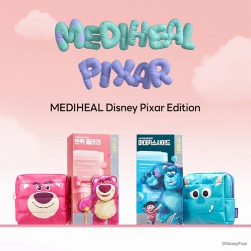 MEDIHEAL Madecassoside Toner Pads [Disney Pixar Edition]-Centella Asiatica to Improve Uneven Skin Tone - Vegan Face Gauze Pads, Full size 100 Pads   Refill 100 Pads (Teatree, 200 pads)