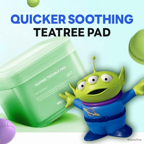 MEDIHEAL Madecassoside Toner Pads [Disney Pixar Edition]-Centella Asiatica to Improve Uneven Skin Tone - Vegan Face Gauze Pads, Full size 100 Pads   Refill 100 Pads (Teatree, 200 pads)