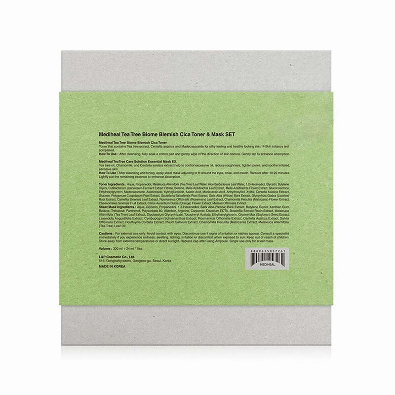 Mediheal Teatree Biome Blemish Cica Toner & Mask SET