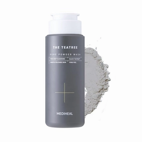 Mediheal Teatree Pore Powder Wash (1.76 oz) - Mild Pore Deep Cleanser with Gentle and Rich Salicylic Bubbles to Remove Blackhead