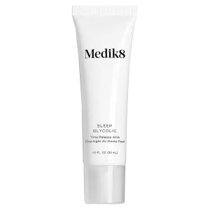 Medik8 Sleep Glycolic - Exfoliating Glycolic Acid At Home Face Peel - Overnight AHA Anti-Aging Skin Treatment - Glycerin and Korean Clover - 1.0 oz