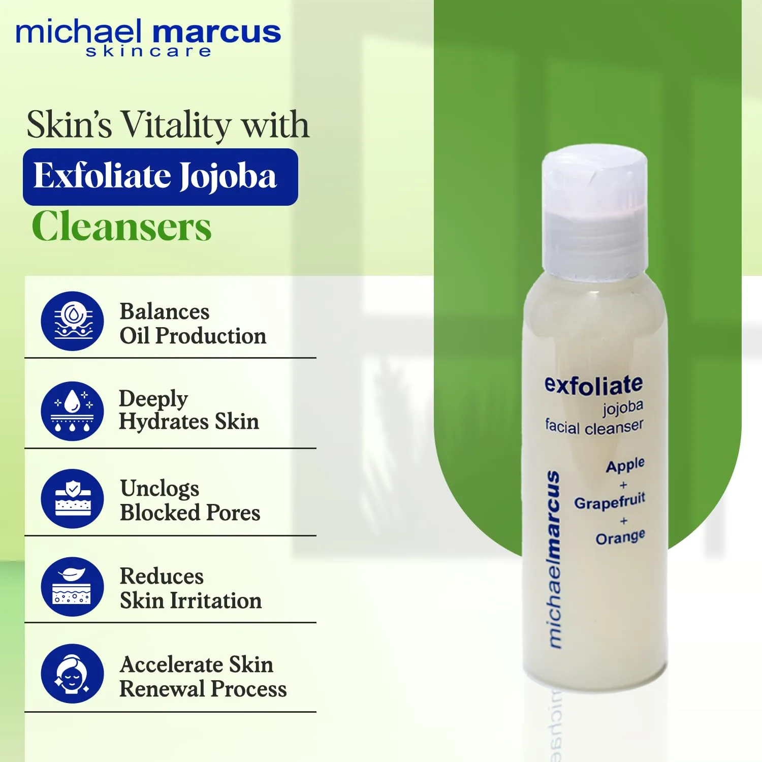 Michael Marcus 3 in-1 Try Me Cleansing Set with Jojoba Cleanser, Cleanse Foaming Aloe & Deep Pore Cleanser – Gentle Skin Purifying Facial Cleansers Gift for Men & Women of All Skin Type – 2 Fl oz Each