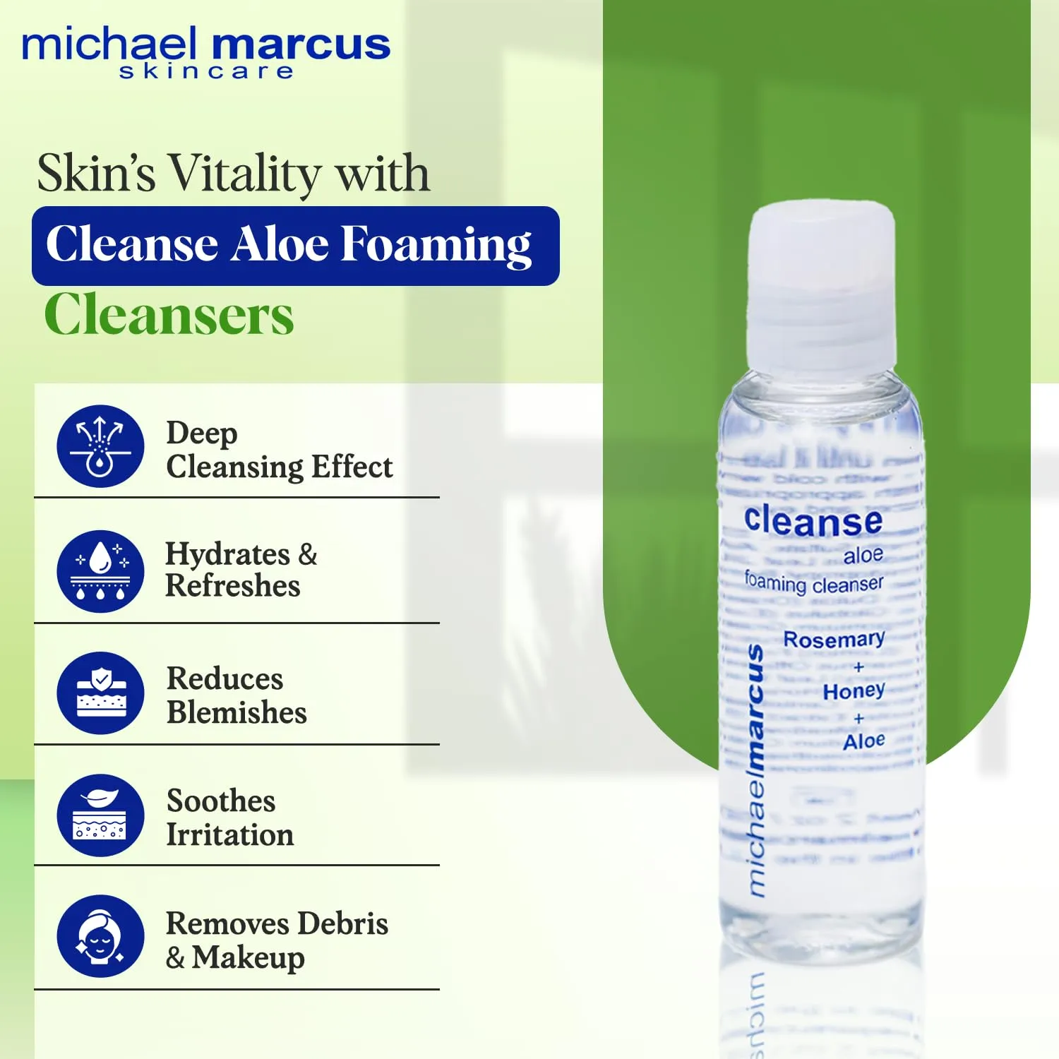 Michael Marcus 3 in-1 Try Me Cleansing Set with Jojoba Cleanser, Cleanse Foaming Aloe & Deep Pore Cleanser – Gentle Skin Purifying Facial Cleansers Gift for Men & Women of All Skin Type – 2 Fl oz Each