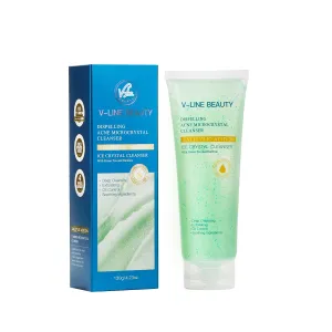 Microcrystal Gentle Cleansing Facial Gel Scrub for Oily Skin, 2% BHA   Glycerin   Green Tea   Bamboo, Soothing, Hydrating and Help Clear, Suitable for Sensitive Skin