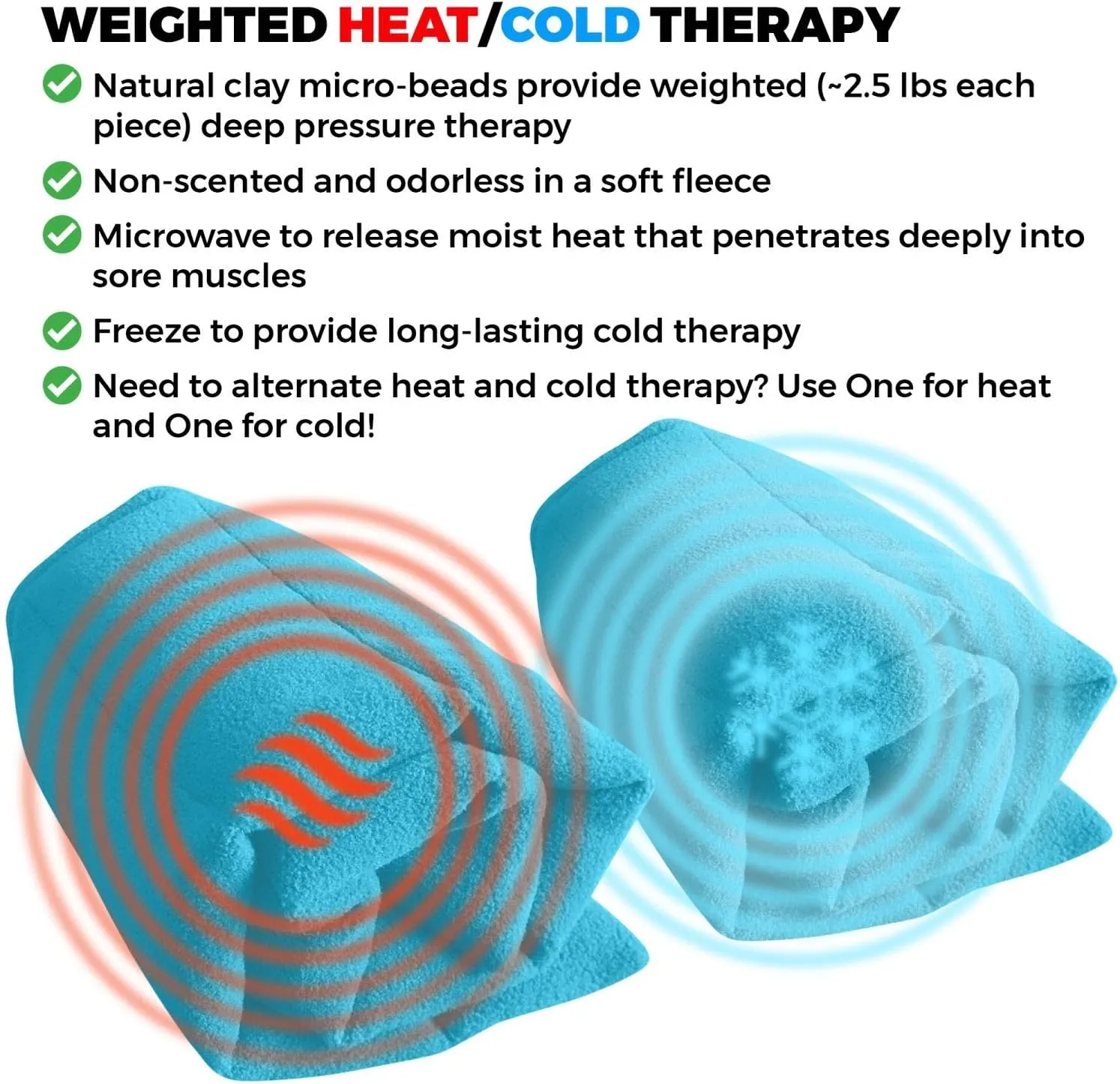 Microwavable Heating Pads Set of 2 Natural Moist Heat Pad for Back Pain, Neck and Shoulders, Nerve, Cramps, Lower Lumbar Relief