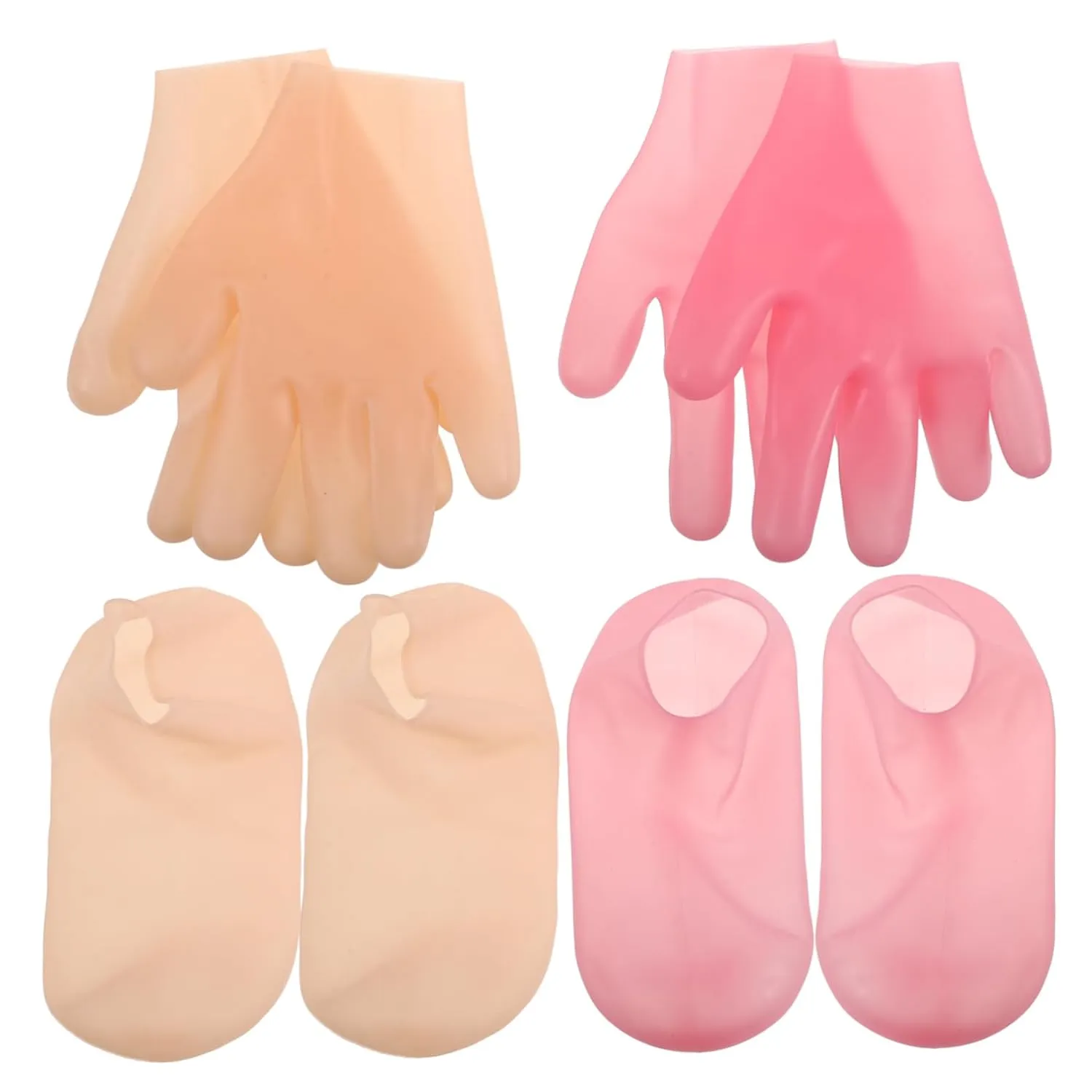 Mikinona 1set Moisturizing and Foot Masks Silicone Socks and Hand Masks for Gentle Exfoliation and Skin Softening for Overnight and Foot