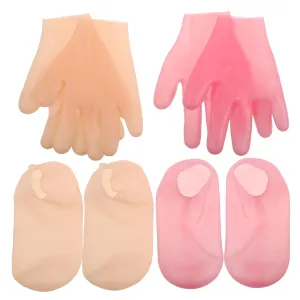 Mikinona 1set Moisturizing and Foot Masks Silicone Socks and Hand Masks for Gentle Exfoliation and Skin Softening for Overnight and Foot
