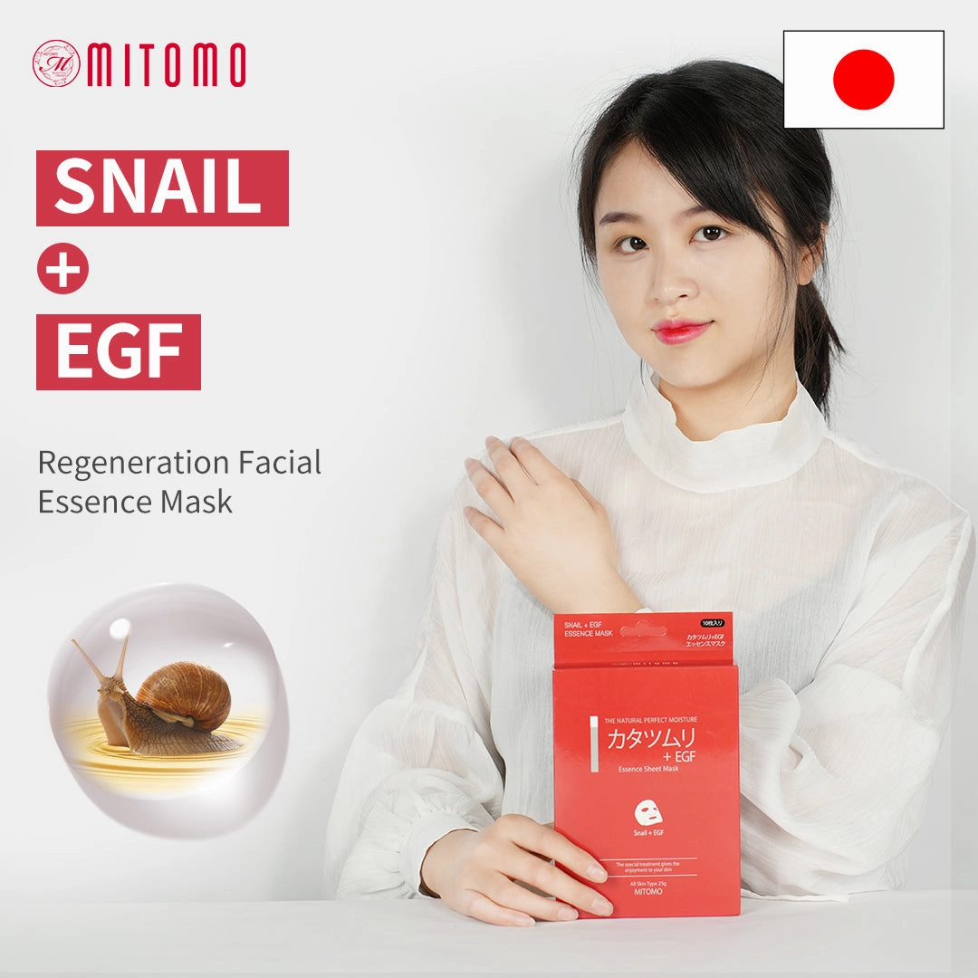 Mitomo Snail   EGF Regeneration Facial Essence Mask (10 Masks) [MCSS00001-A-0]