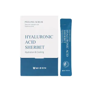 MIZON Peeling Scrubs with Hyaluronic Acid Baking Powder and Menthol Gentle exfoliation Moisture Korean Facial Scrub (40 pouches/7oz)