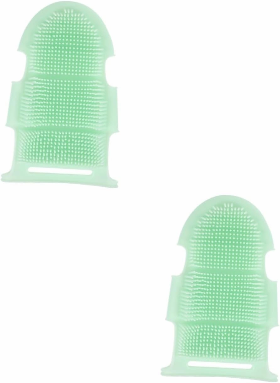 Mobestech 2pcs Shower Brush for Boys and Girls Silicone Exfoliating Massage Gloves Ergonomic Body Cleansing Tool for Family Bath and Spa Use Promotes Circulation and Relieves Fatigue Easy to