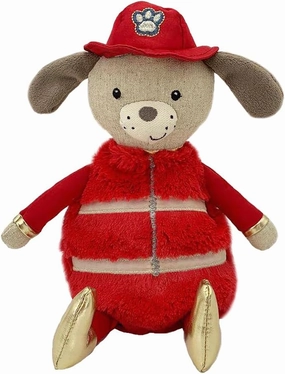 Mon Ami Fletcher The Fire Dog Cuddle Bud | 11" Plushie with Removable Heating & Cooling Pack | Microwavable Stuffed Animal Toy for Kids & Adults | Warm Cuddle Gift for Therapy, Comfort & Relaxation