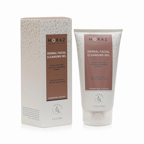 Moraz Herbal Facial Cleansing Cream for All Skin Types Gentle Facial Cleanser with Achillea & Chamomile Extract, Refreshing Daily Cleanser to Deep Clean Pores, 5.1 FL.OZ