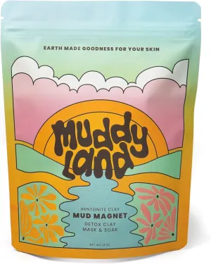 Mud Magnet – Bentonite Clay Detox Bath & Full Body Mud Mask – Mineral-Rich Clay with Epsom Salt for Body Detox Bath Soak for Women & Kids to Remove Toxins & Heavy Metals – Healing Clay by Muddyland