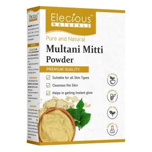 Multani Mitti powder for Exfoliating, Soothing, Nourishing, Smoothening Face, Skin and Hair Fuller's Earth, Bentonite Clay (200 Grams)