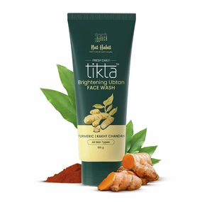 N.at Hab.it Ubt.an Face Wash, Fresh Daily Tikta For Men & Women, Skin Brightening With Activated Wild Turmeric, Suitable For All Skin Types, Chemical & Sulphate Free, 100g