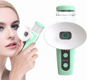 Nano Eye Mist Steamer, Dry Eye Relief, Heated Eye Mask, Mini Eye Hydrating Soothing Sprayer for Moisturizing, Cleaning (Green)